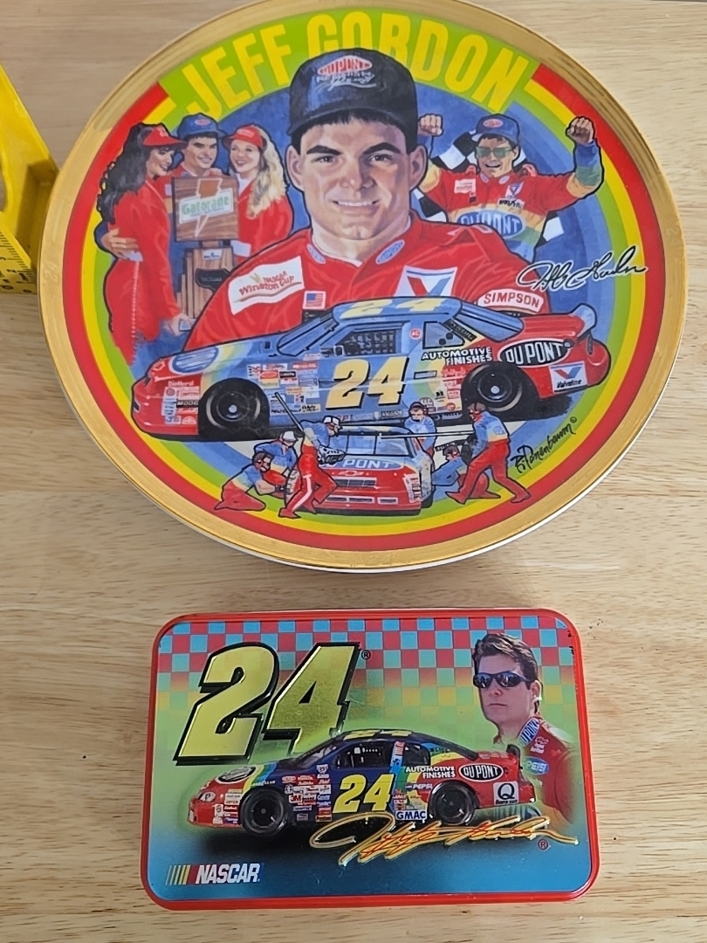 Vintage 1994 Jeff Gordon Collectors Plate Drivers of Victory Lane & Playing Card